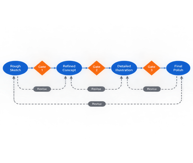 Image showing stage gate diagram
